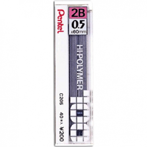 PENTEL C205-B 2B 3B 4B HB H 2H F 0.5筆芯 40入