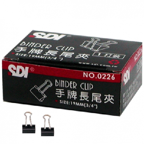 SDI 0226B (112)長尾夾19mm x12支